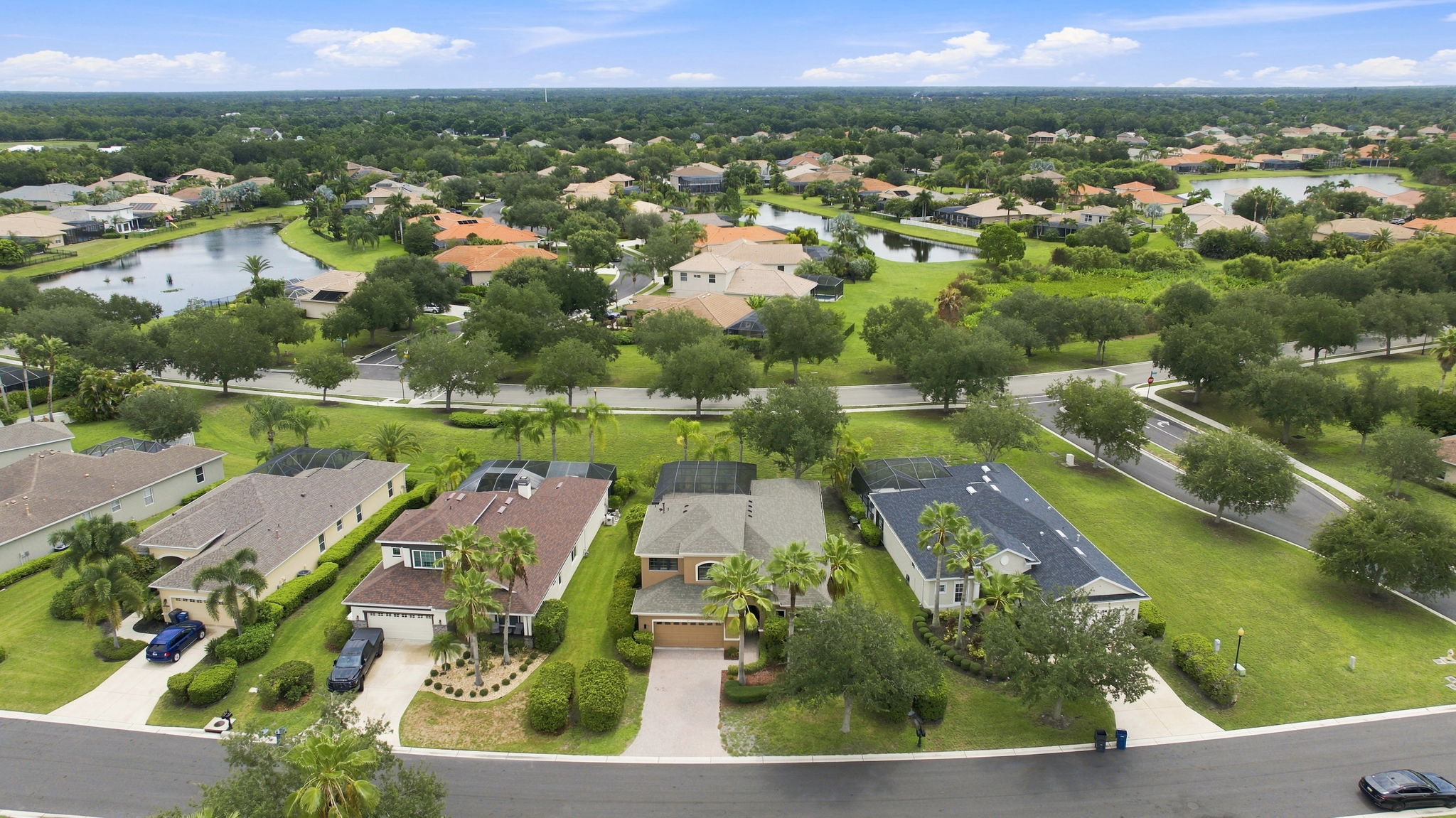 Aerial view of Greyhawk Landing, a gated community in Bradenton, Florida